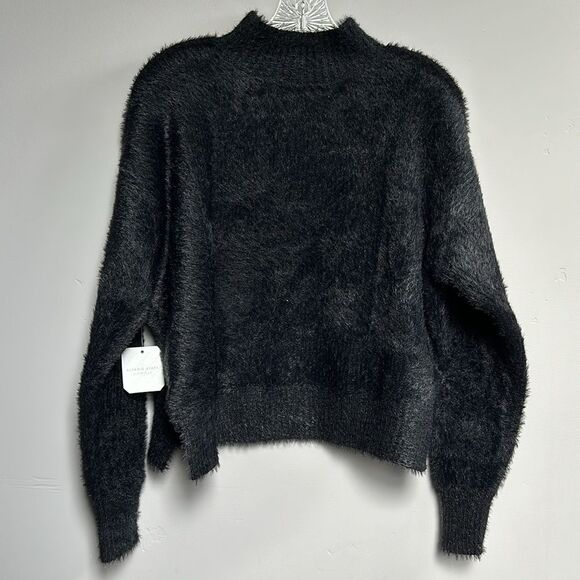 NWT Altar’d State Dressy Emory Eyelash Sweater in Black Oversized Boxy XS - Picture 9 of 13